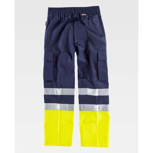 Pantalón alta visibilidad Workteam C4014 Marino-Amarillo