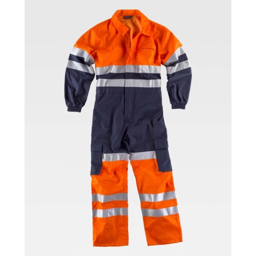 Buzo alta visibilidad Workteam C3000 Marino-Naranja