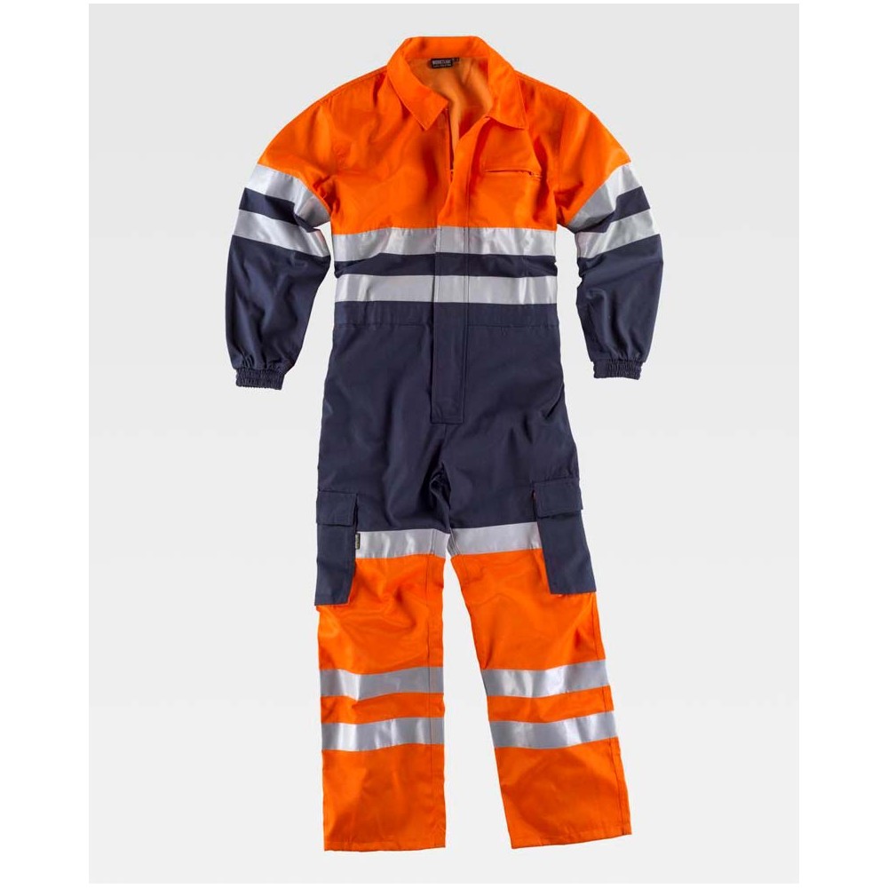 Buzo alta visibilidad Workteam C3000 Marino-Naranja