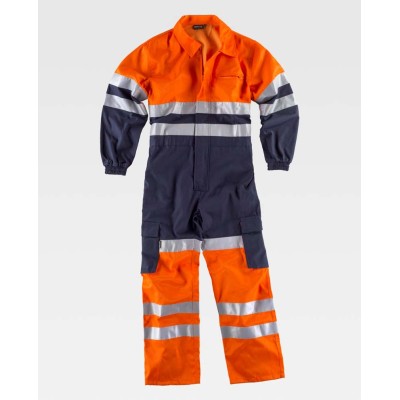 Buzo alta visibilidad Workteam C3000 Marino-Naranja