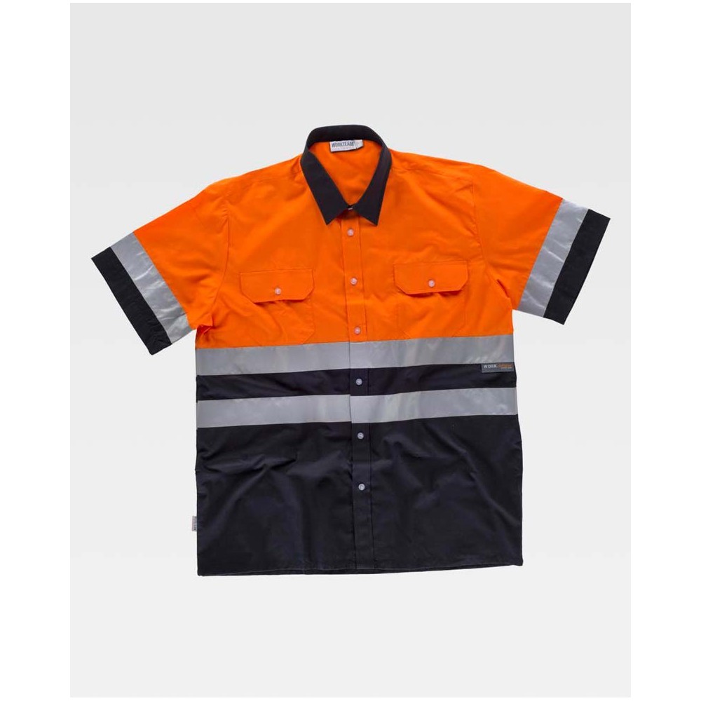 Camisa alta visibilidad Workteam C3811 Amarillo-Naranja