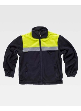 Chaqueta de trabajo polar alta visibilidad Workteam C4020 Marino-Amarillo