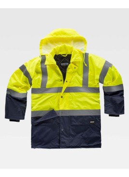 Parka alta visibilidad Workteam C3710 Amarillo-Marino