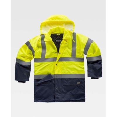 Parka alta visibilidad Workteam C3710 Amarillo-Marino