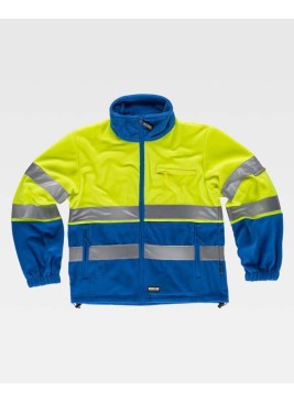 Chaqueta polar alta visibilidad Workteam C4025 Azulina-Amarillo
