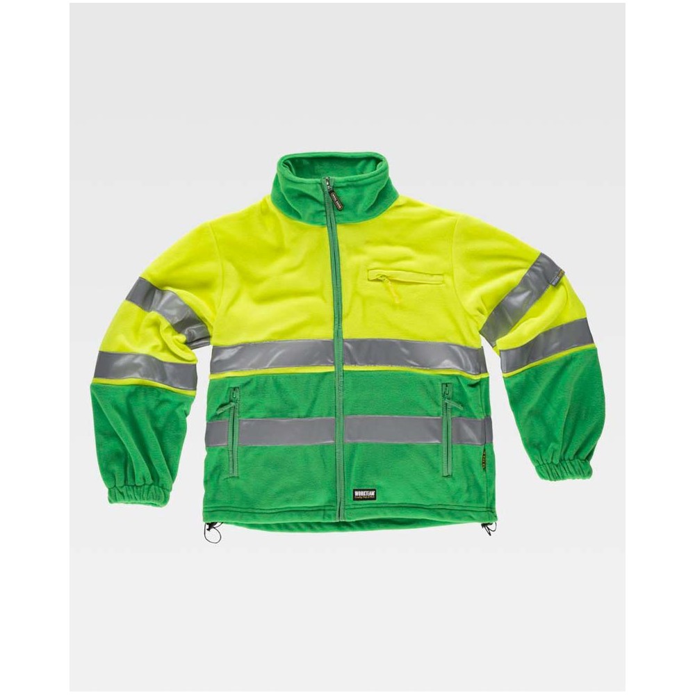 Chaqueta polar alta visibilidad Workteam C4025 Verde-Amarillo