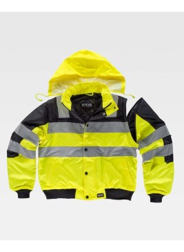 Cazadora alta visibilidad piloto Workteam C3750 Amarillo-Marino
