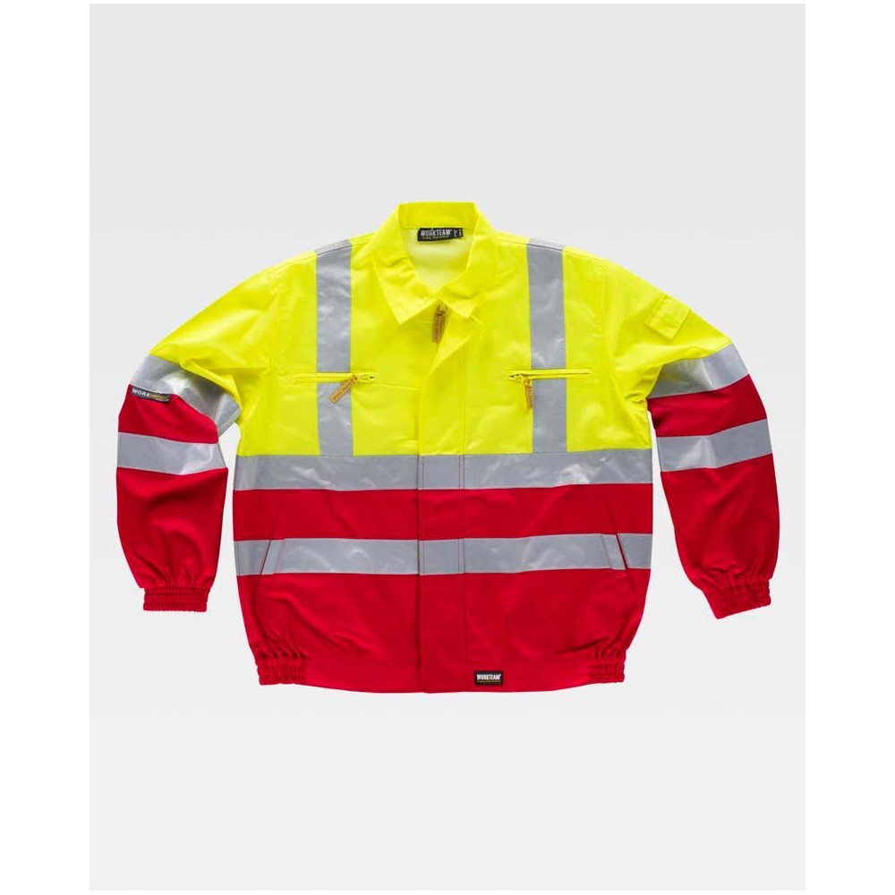 Cazadora alta visibilidad Workteam C3311 Rojo-Amarillo