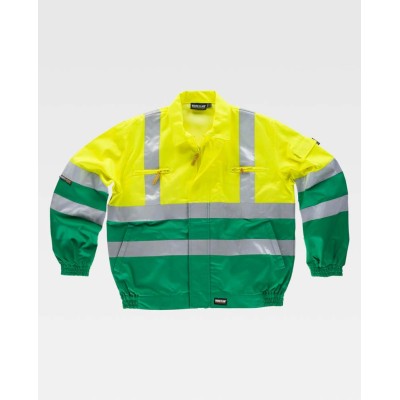 Cazadora alta visibilidad Workteam C3311 Verde-Amarillo