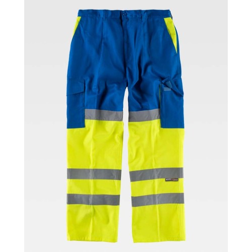 Pantalón alta visibilidad Workteam C3314 Azulina-Amarillo