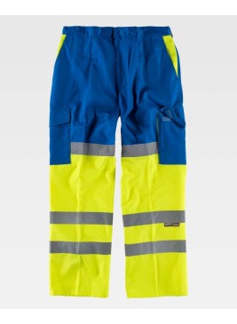 Pantalón alta visibilidad Workteam C3314 Azulina-Amarillo