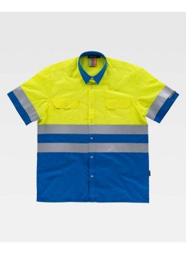 Camisa alta visibilidad Workteam C3812 Azulina-Amarillo