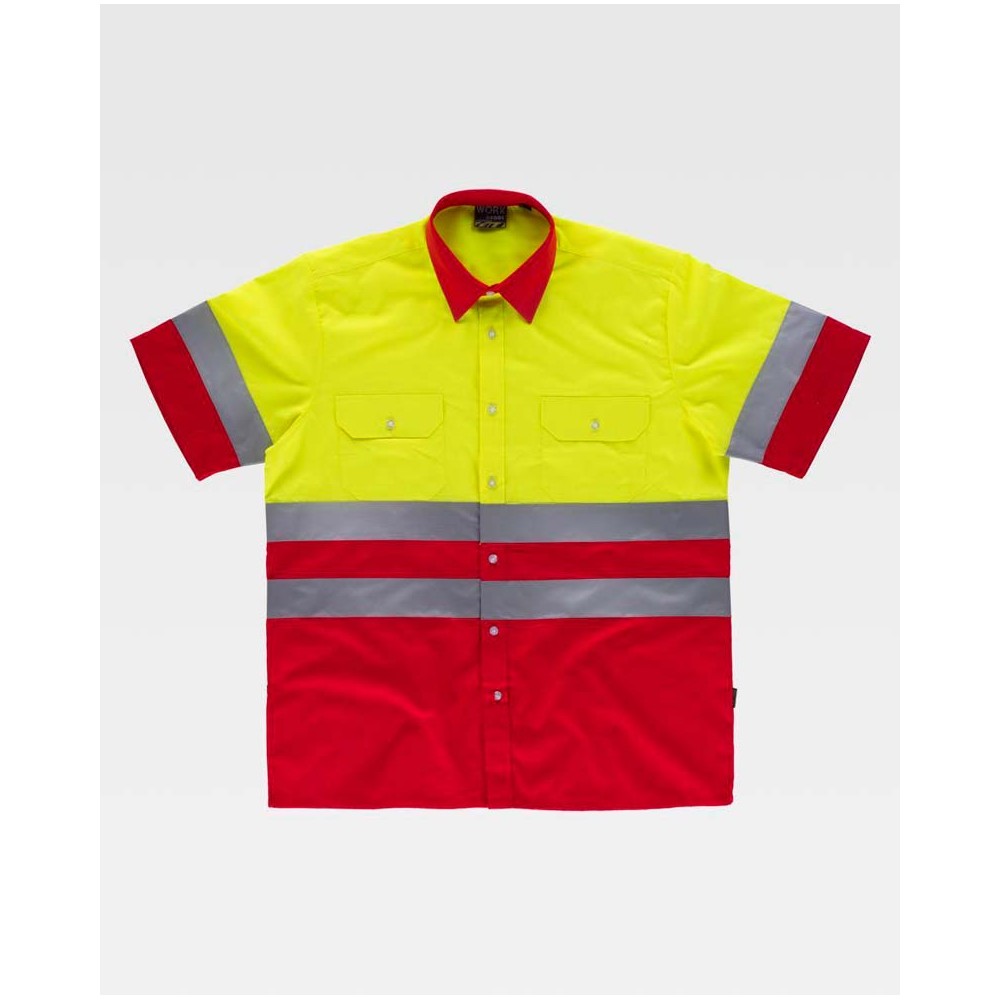 Camisa alta visibilidad Workteam C3812 Rojo-Amarillo