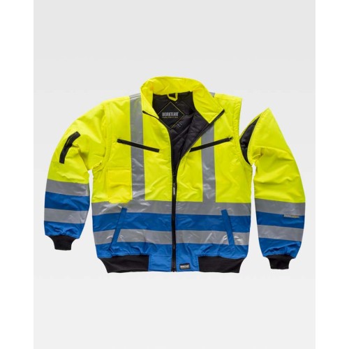 Cazadora alta visibilidad Workteam C3740 Amarillo-Azulina