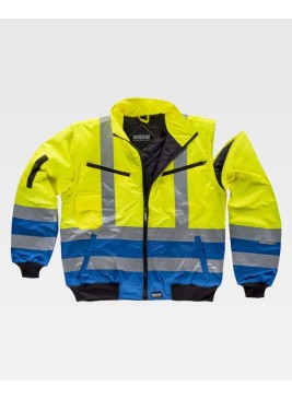 Cazadora alta visibilidad Workteam C3740 Amarillo-Azulina