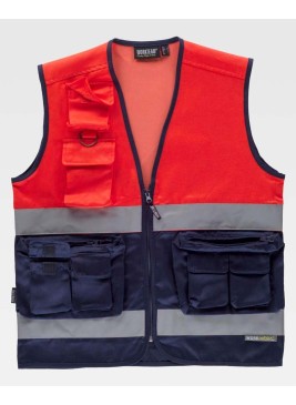 Chaleco Workteam C4047 Rojo/Marino