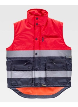Chaleco alta visibilidad Workteam S4037 Rojo-Marino