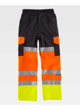 Pantalón alta visibilidad Workteam C3216 Amarillo-Naranja-Negro