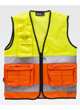 Chaleco alta visibilidad Workteam C4046 Amarillo-Naranja