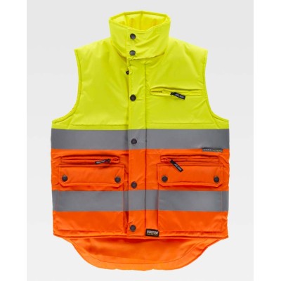 Chaleco alta visibilidad Workteam S4036 Amarillo-Naranja