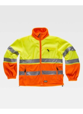 Chaqueta polar alta visibilidad Workteam C4026 Amarillo-Naranja