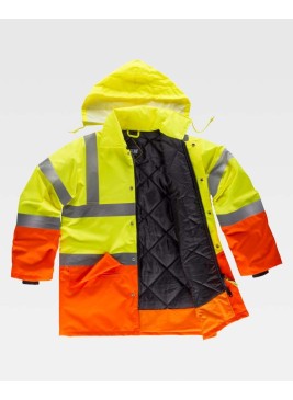 Parka alta visibilidad Workteam C3716 Amarillo-Naranja