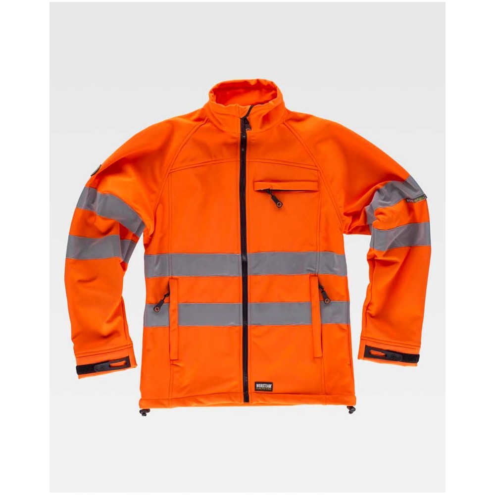 Chaqueta alta visibilidad Workshell Workteam S9535 Naranja