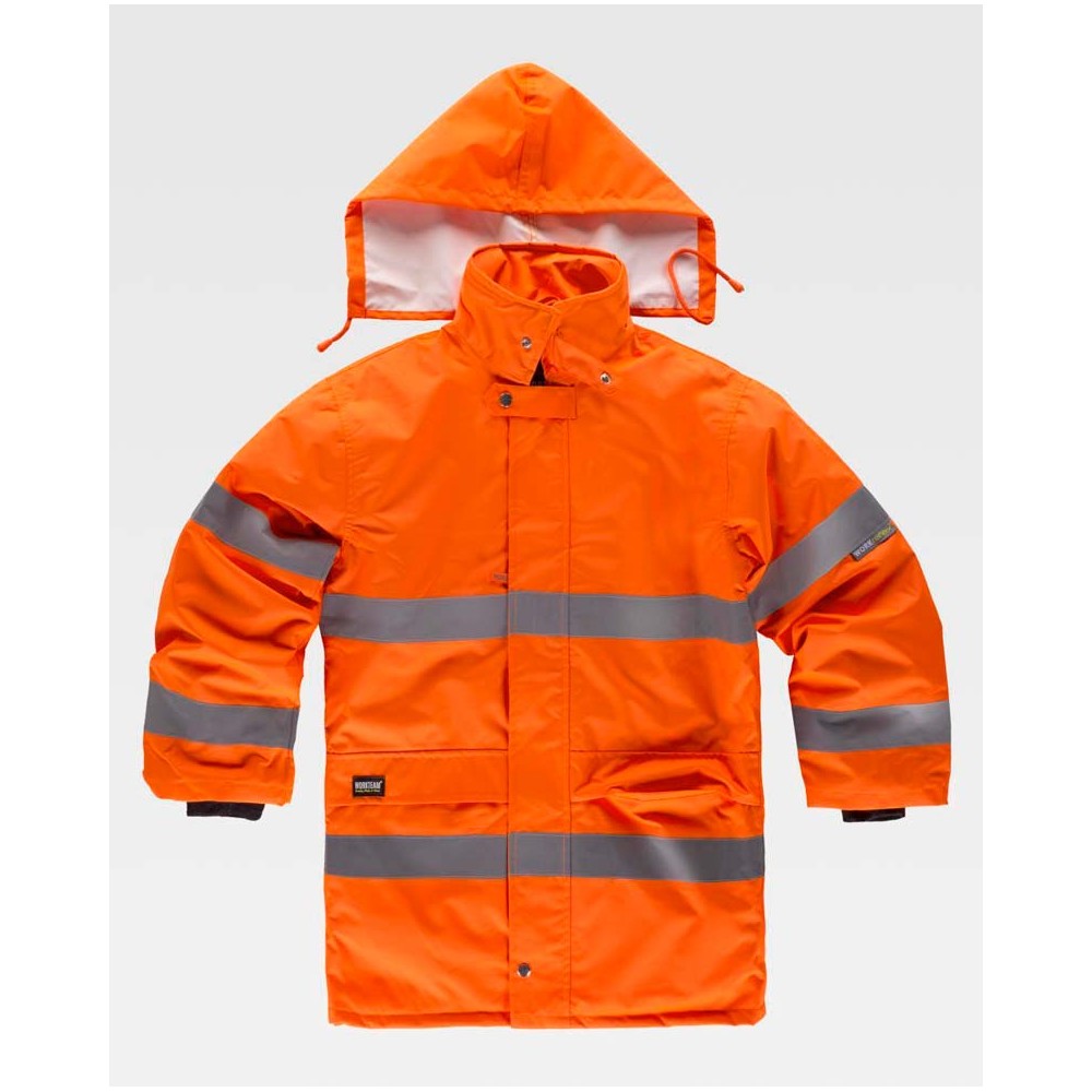 Parka alta visibilidad protección Workteam C3200 Naranja