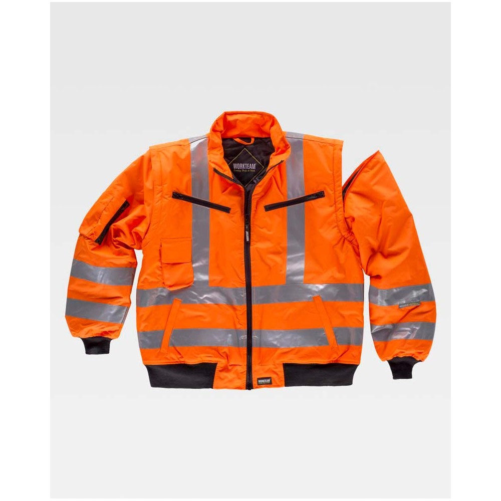 Cazadora alta visibilidad Workteam C3720 Naranja