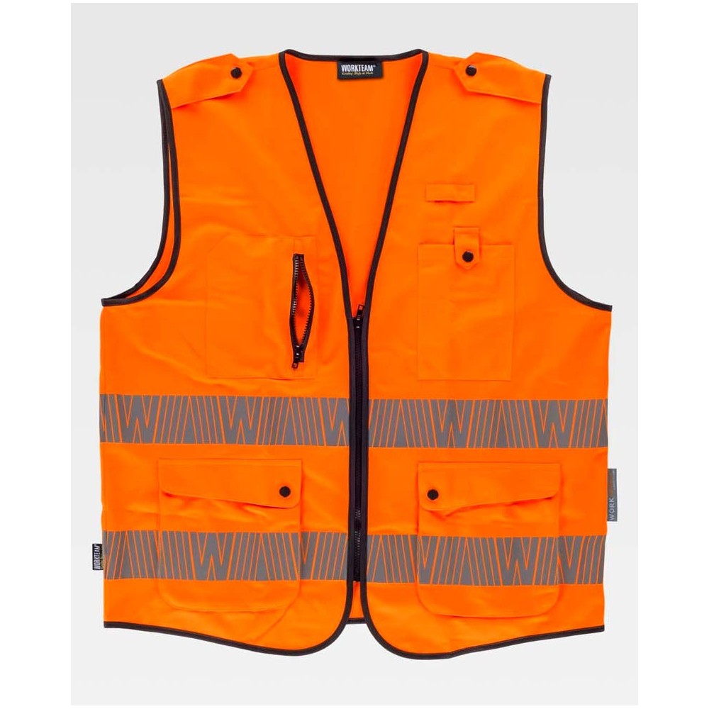 Chaleco alta visibilidad Workteam C3607 Naranja