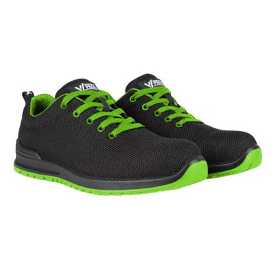 Zapato de protección Velilla 707007 Negro Negro-Verde Lima