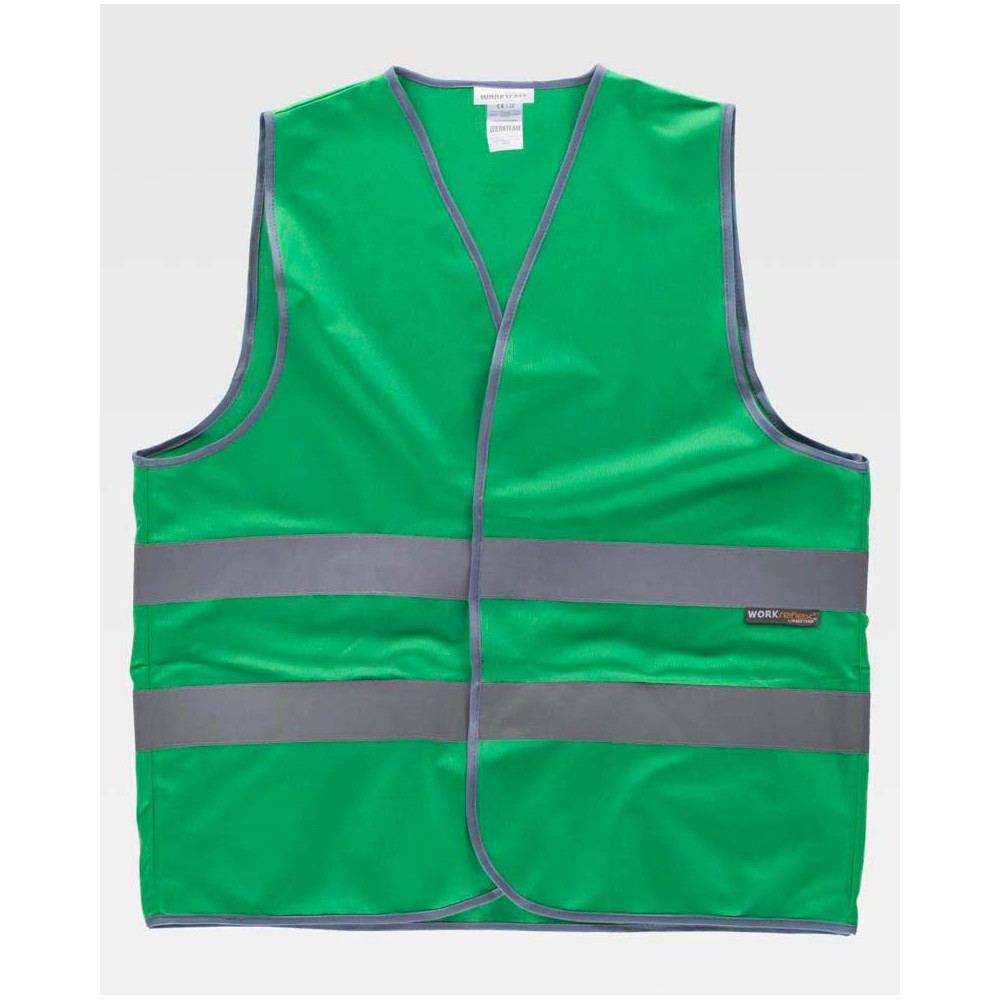 Chaleco reflectante velcro Workteam HVTT03 verde