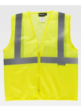 Chaleco reflectante con identificador Workteam C3612 Amarillo