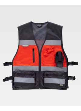 Chaleco reflectante Workteam C3602 Marino-Rojo