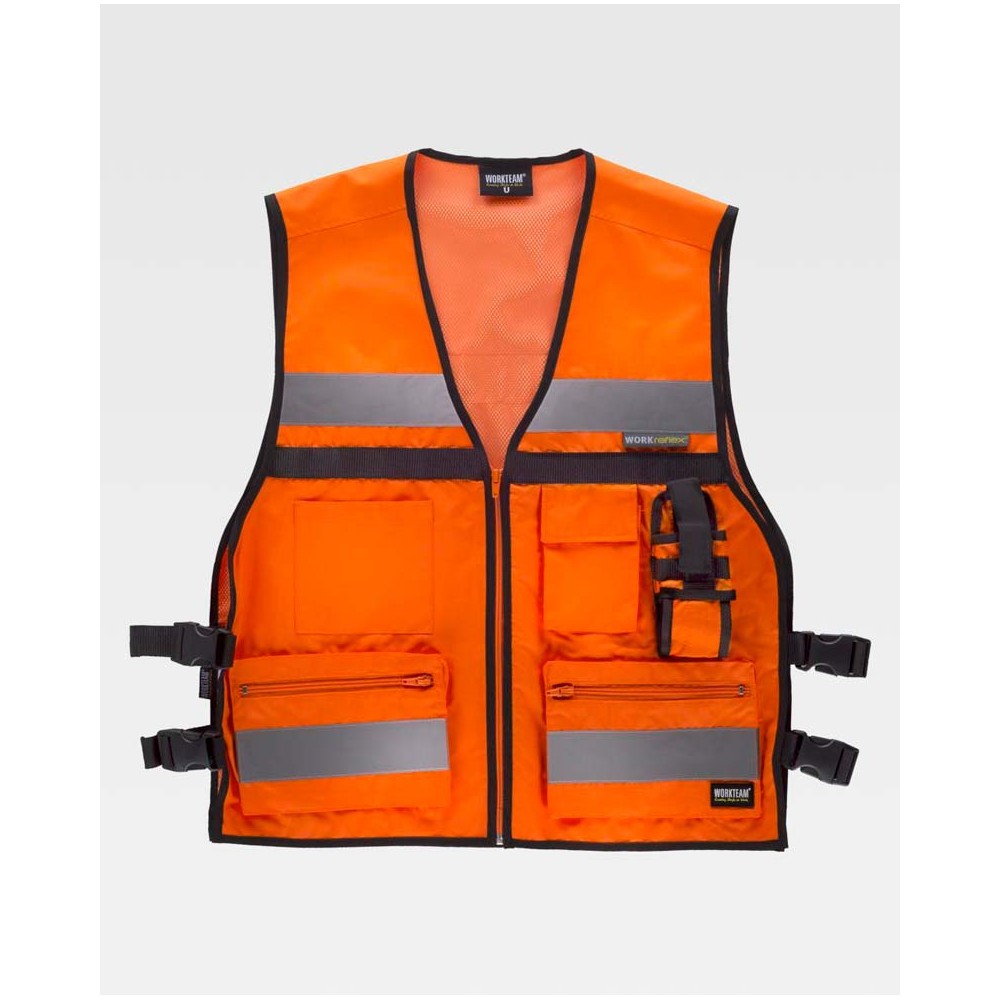 Chaleco Reflectantes oxford Workteam C3601 Naranja