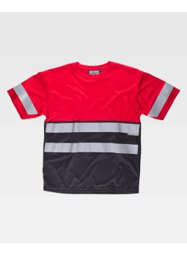 Camiseta reflectante Workteam C3940 Rojo-Marino