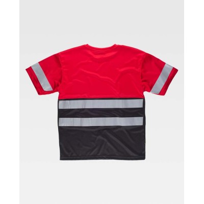 Camiseta reflectante Workteam C3940 Rojo-Marino