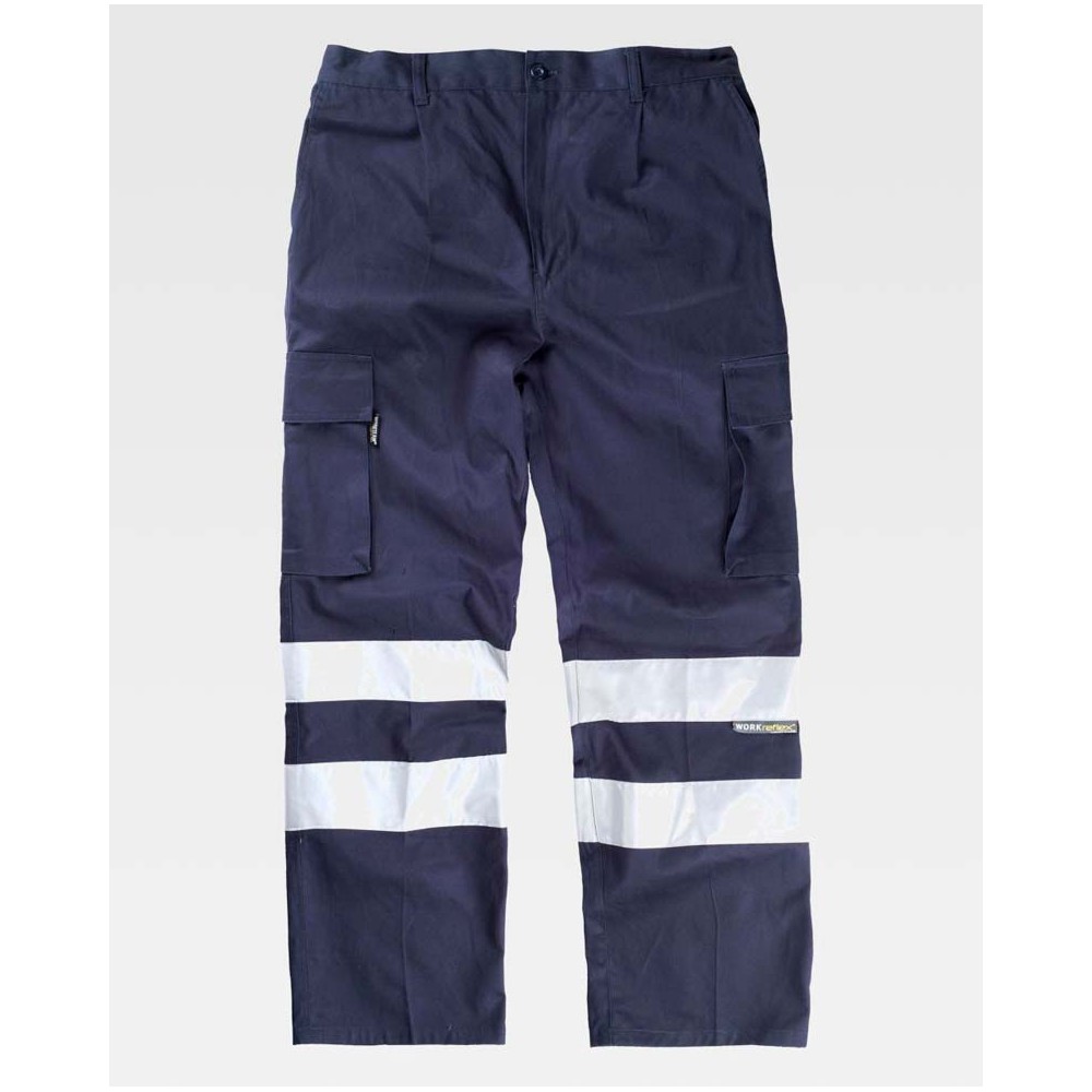 Pantalón reflectante algodón Workteam B1447 Marino