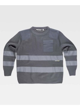 Jersey con cintas reflectantes Workteam S5507 Gris