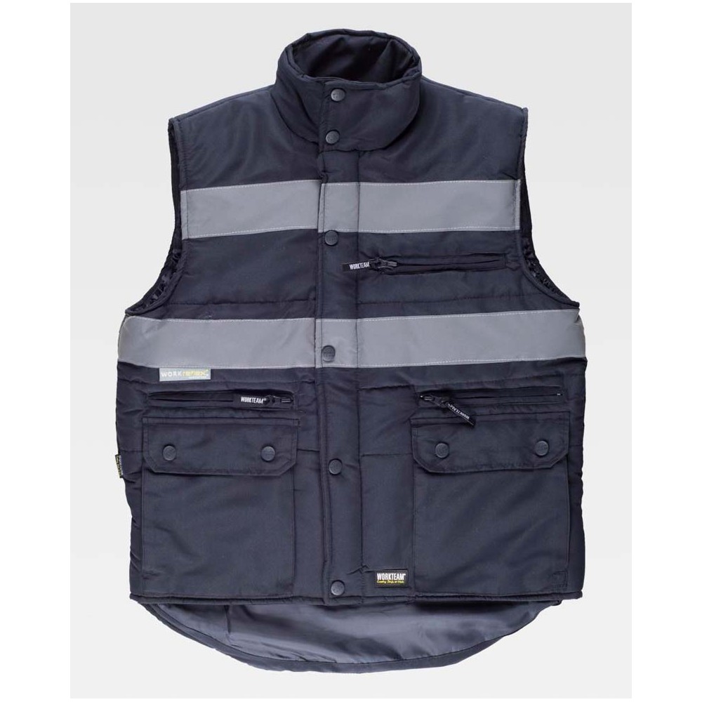 Chaleco con cintas reflectantes Workteam S3207 Marino