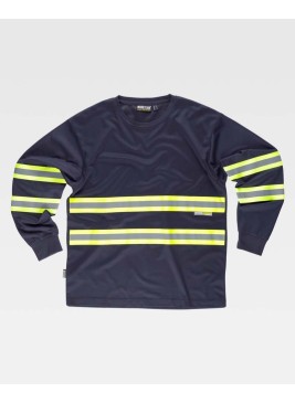 Camiseta reflectante Workteam C3937 Marino-Amarillo