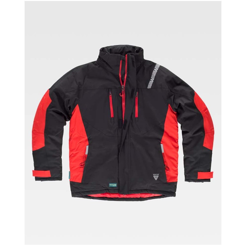 Parka acolchada Workteam WF2858 Negro/Rojo