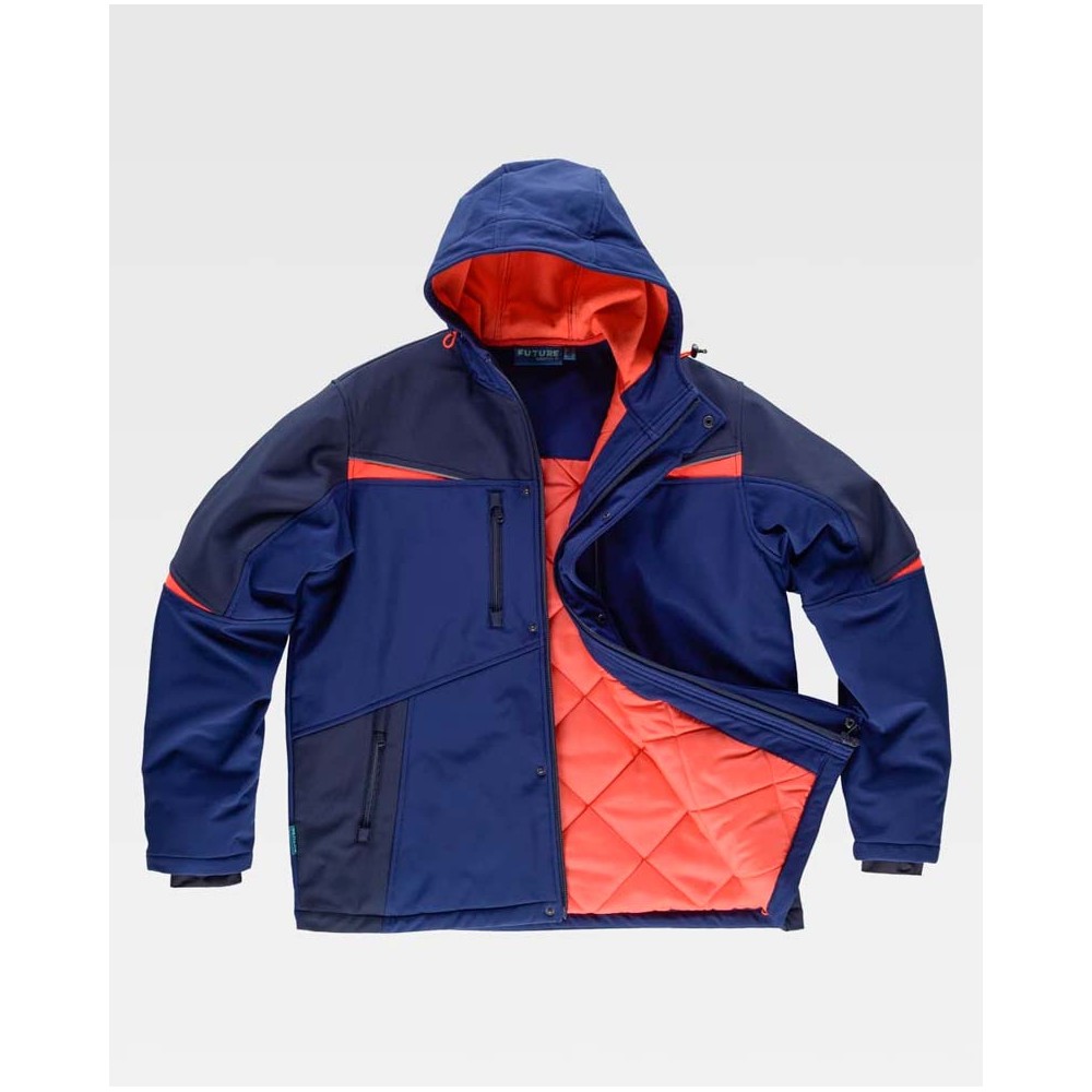 Parka workteam WF2758 Marino/Marino oscuro/Rojo a.v