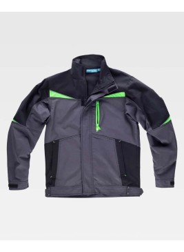 Chaqueta Workteam WF2752 Gris/Negro/Verde Lima