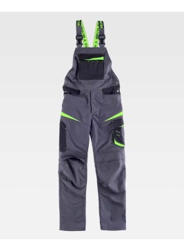 Peto Workteam WF2727 Gris/Negro/Verde Lima