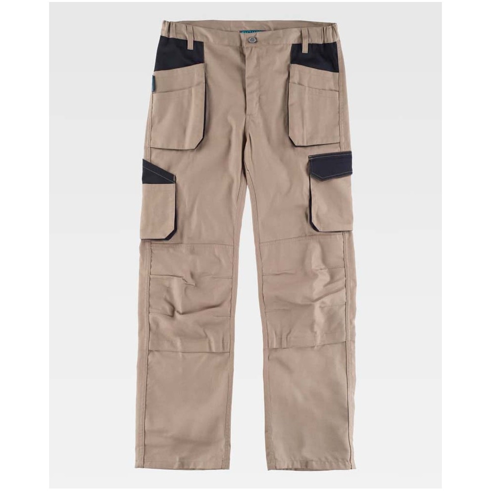 Pantalón de trabajo Workteam WF2650 Beige-Negro