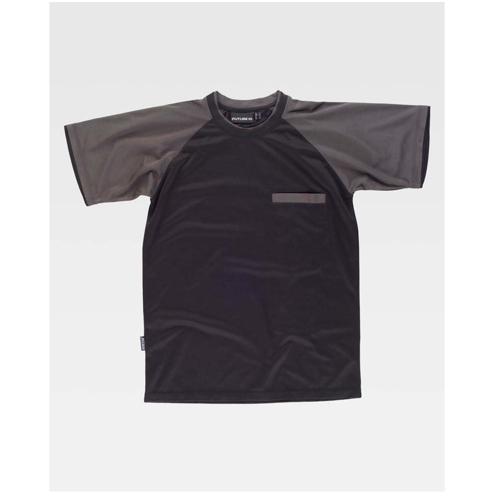 Camiseta Workteam WF1016 Negro/Gris Oscuro