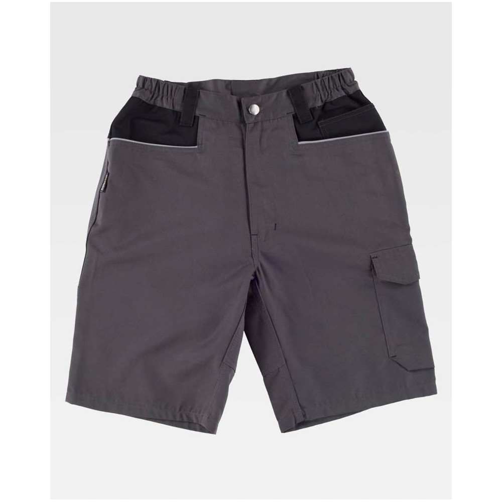 Bermuda de trabajo Workteam WF1017 Gris Oscuro-Negro