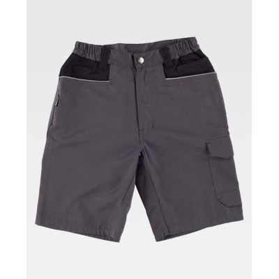 Bermuda de trabajo Workteam WF1017 Gris Oscuro-Negro