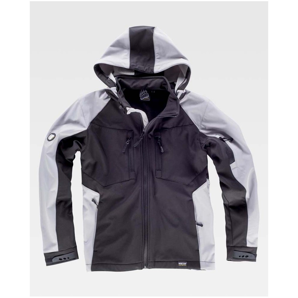 Chaqueta Workteam WF1040 Negro/Gris Claro